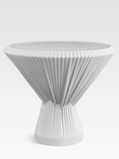 plisago biały porcelanowy stolik kawowy 42 cm