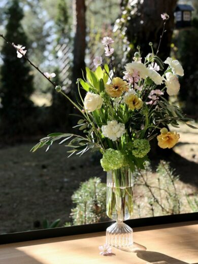 BOUQUET OPTIC VASE 27 cm RYFLOWANY
