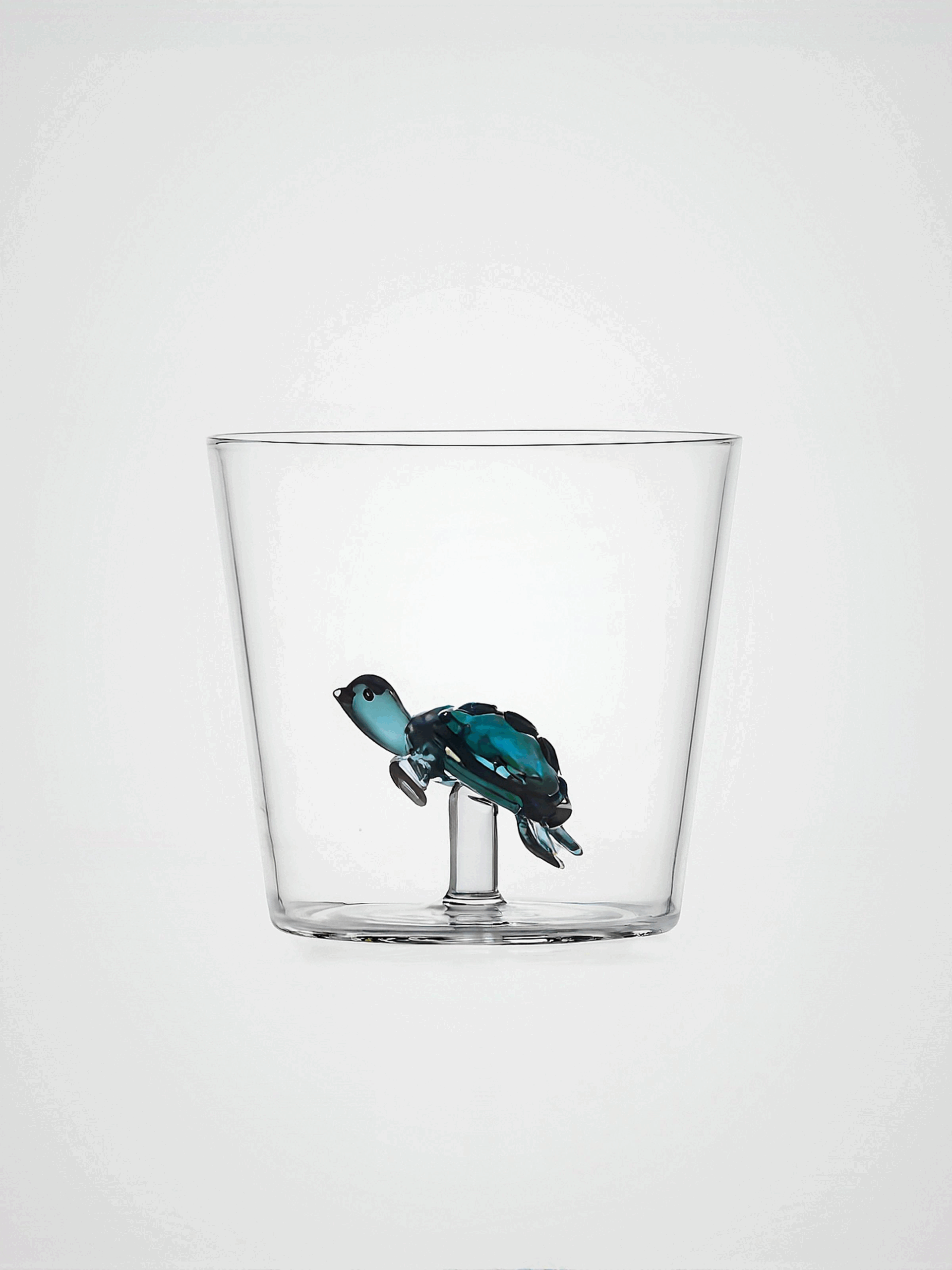 SZKLANKA Z ŻÓŁWIKEM TURKUSOWYM