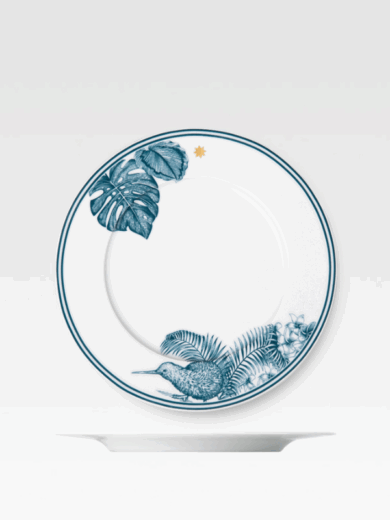 PARAISO BLUE TALERZ ŚNIADANIOWY PROSTY 23cm