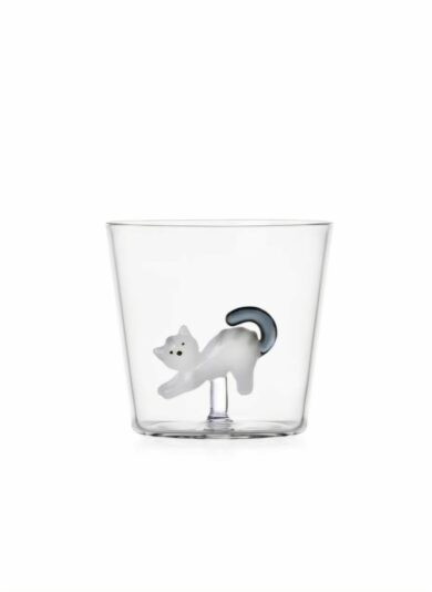 TABBY CAT kubek z białym kotem pręgowanym