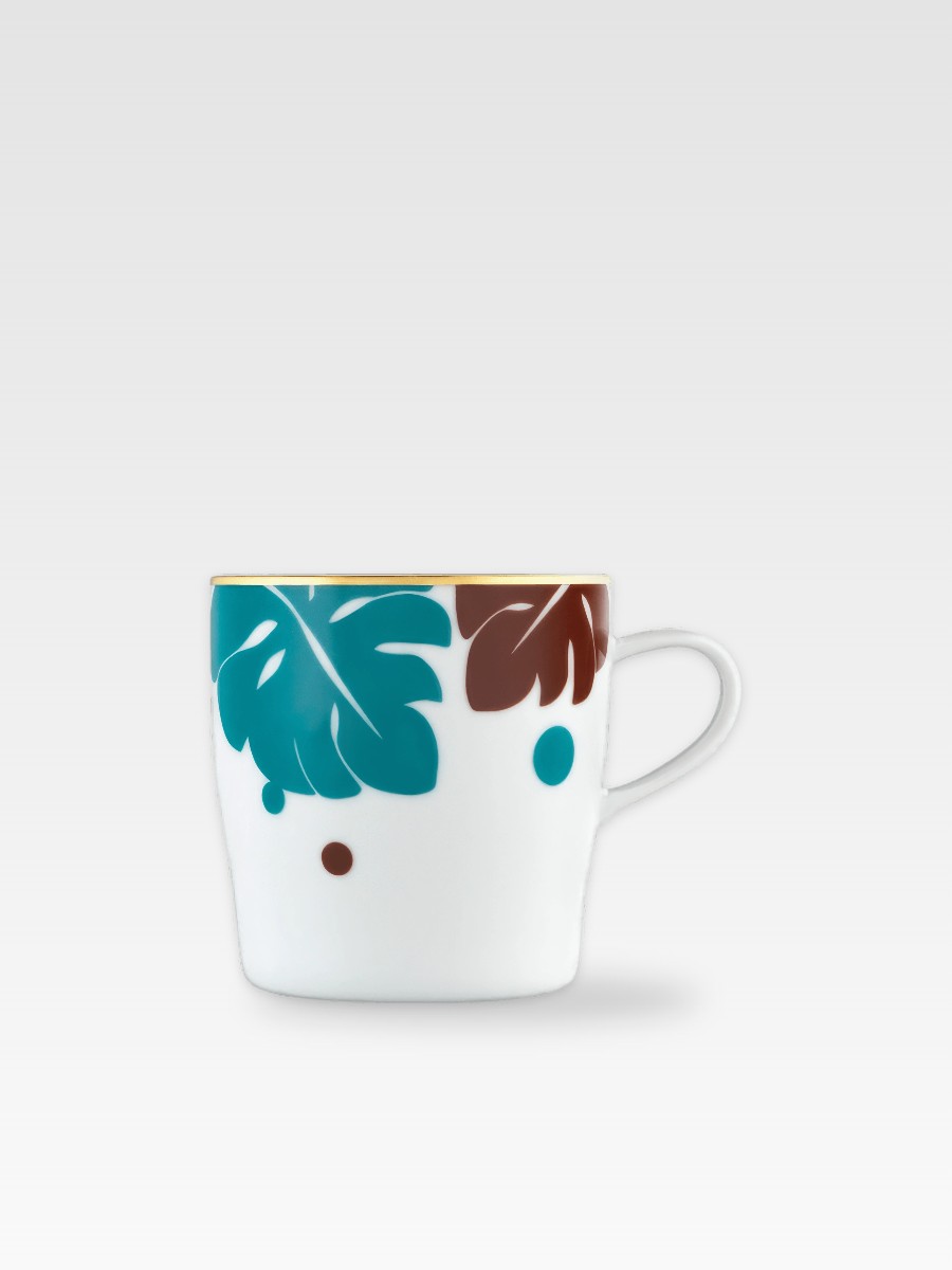 AURÉOLE COLORÉE BŁĘKIT-BRĄZ FILIŻANKA DO KAWY 7,8 cm