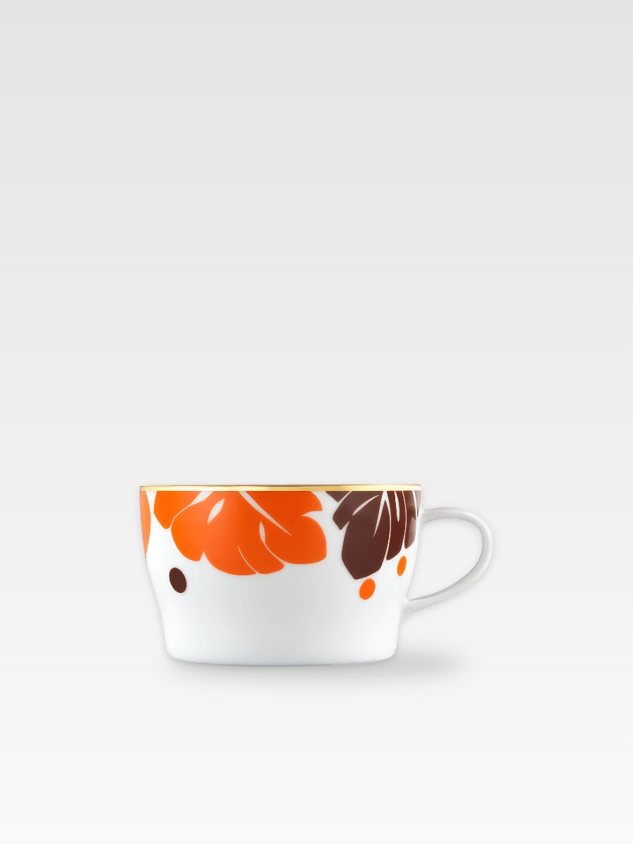 AURÉOLE COLORÉE BRĄZ-POMARAŃCZ FILIŻANKA DO HERBATY / CAPPUCCINO 9,2 cm