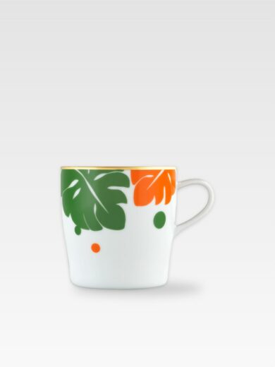 AURÉOLE COLORÉE ZIELEŃ-POMARAŃCZ FILIŻANKA DO KAWY 7,8 cm