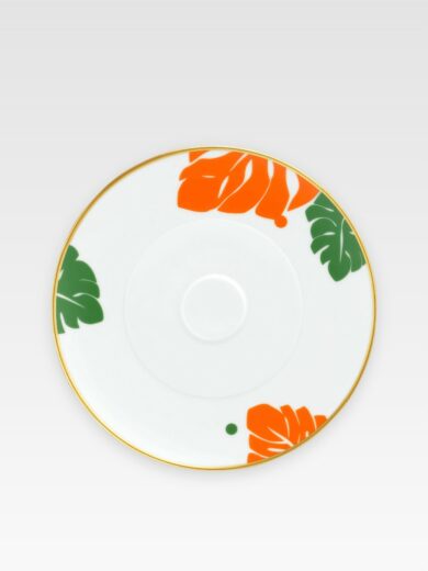 AURÉOLE COLORÉE ZIELEŃ-POMARAŃCZ SPODEK 17,9 cm