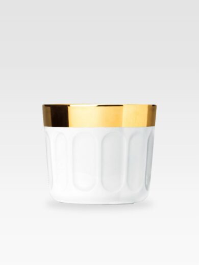 GOBLET do szampana CUTS biały/złoty – Sieger by Fürstenberg