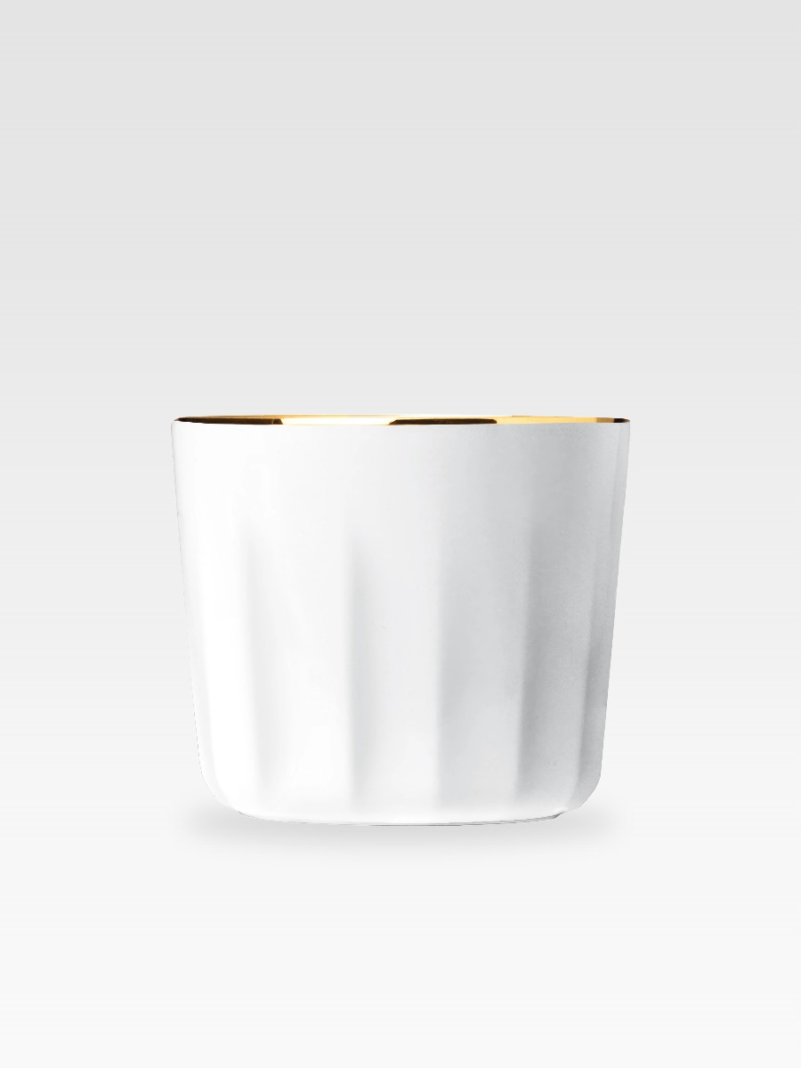 GOBLET do szampana FACETS biały/złoty – Sieger by Fürstenberg