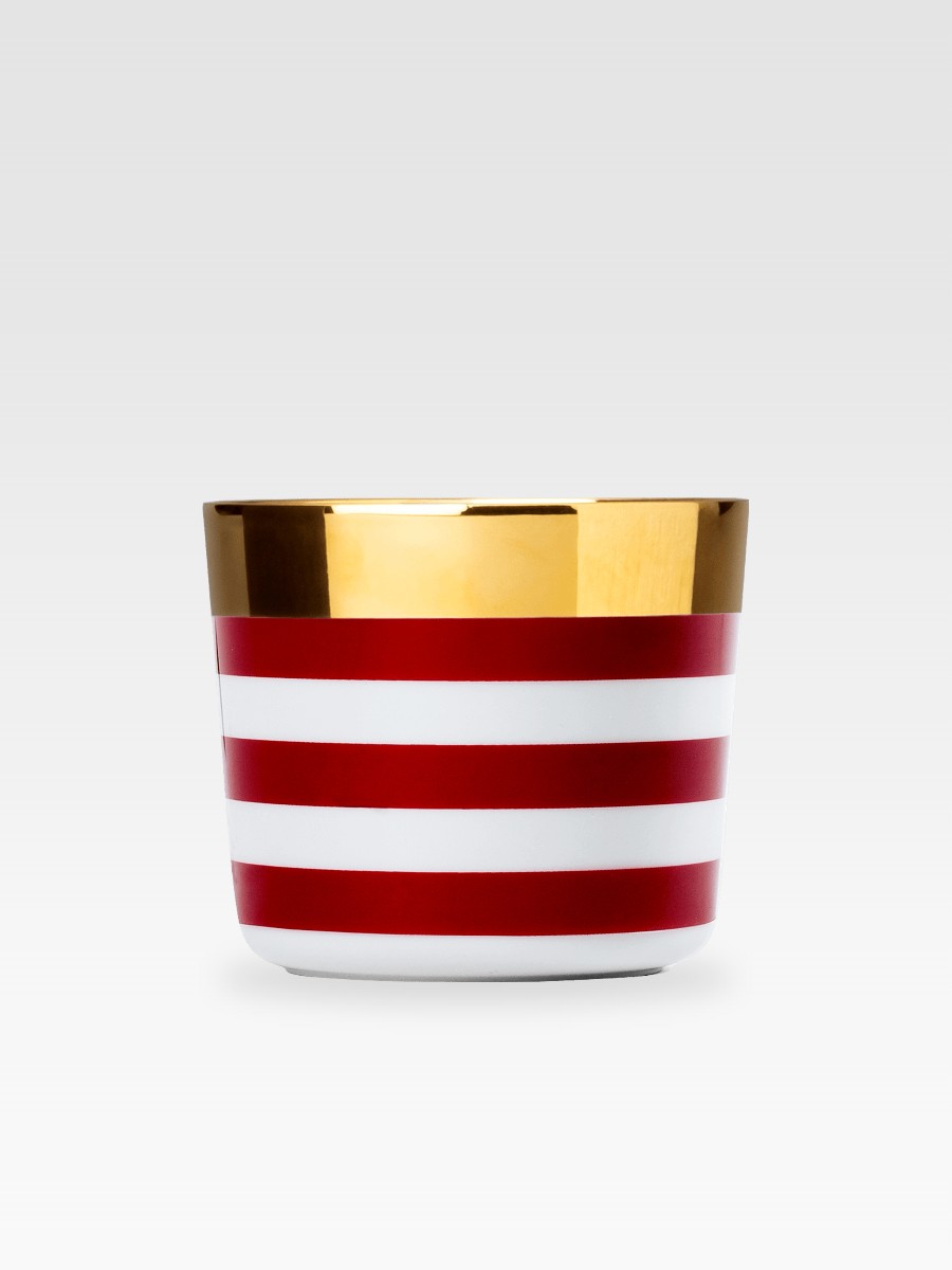 GOBLET do szampana RED POP PASY POZIOME CZERWONE – Sieger by Fürstenberg (zdjęcie 2)