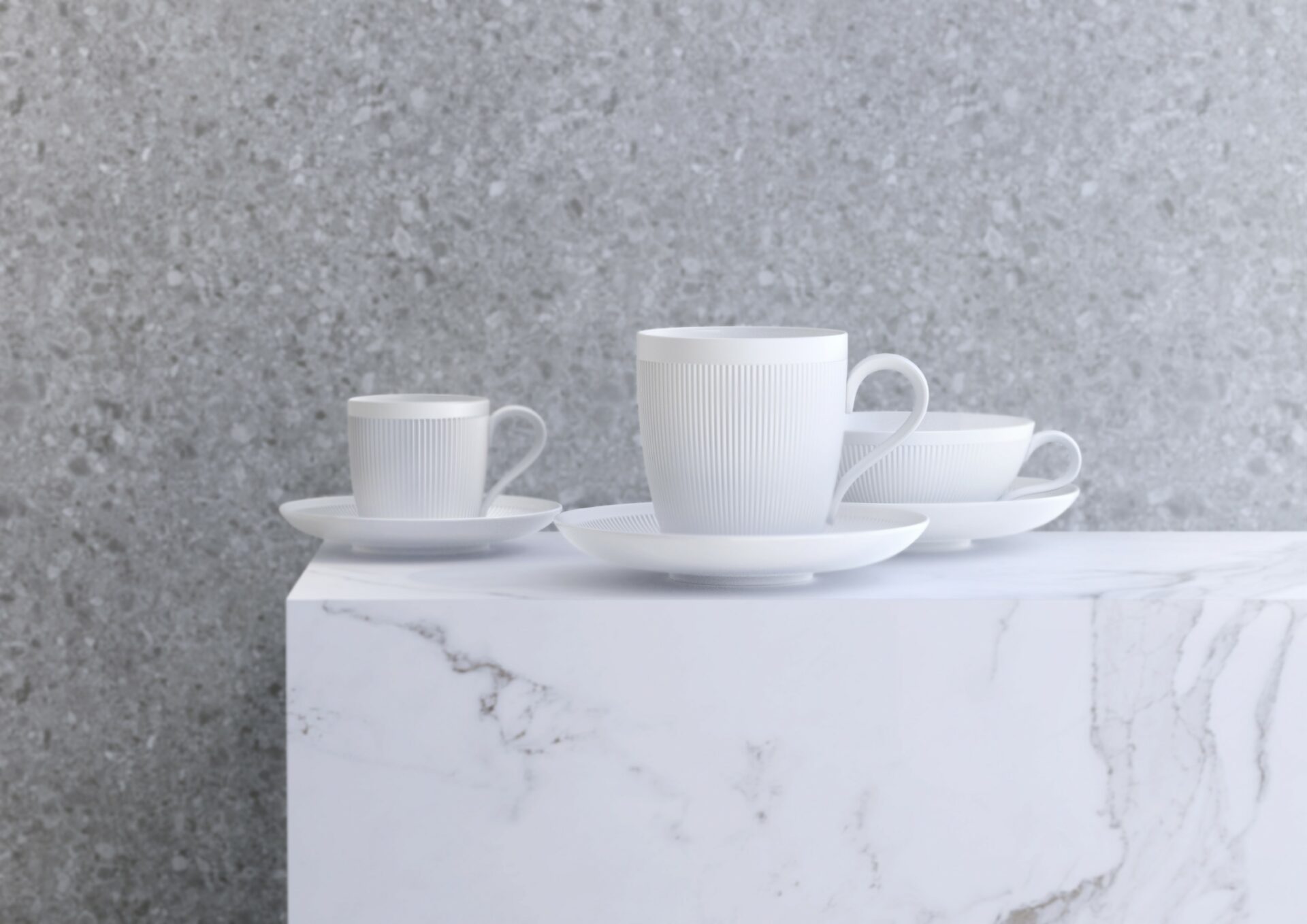Stella White – relief gwiazdy na błyszczącej porcelanie